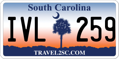 SC license plate IVL259