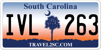 SC license plate IVL263