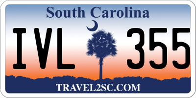 SC license plate IVL355