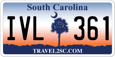 SC license plate IVL361