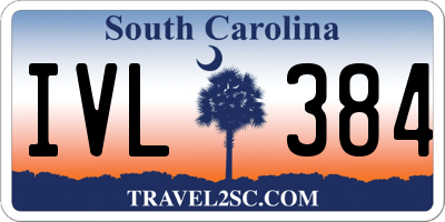 SC license plate IVL384