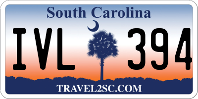 SC license plate IVL394