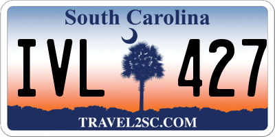 SC license plate IVL427