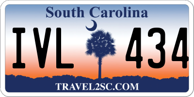 SC license plate IVL434