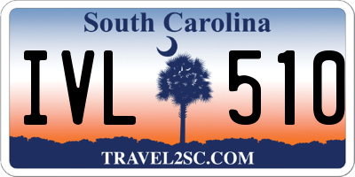 SC license plate IVL510