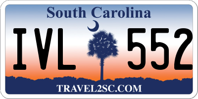 SC license plate IVL552