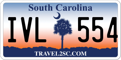 SC license plate IVL554