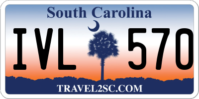 SC license plate IVL570