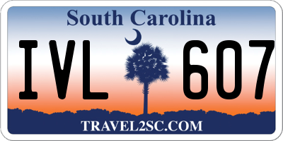 SC license plate IVL607