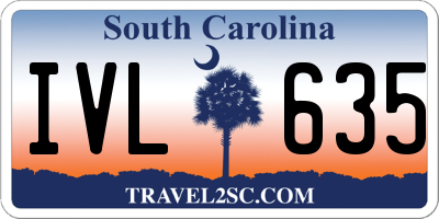 SC license plate IVL635
