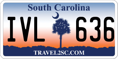 SC license plate IVL636