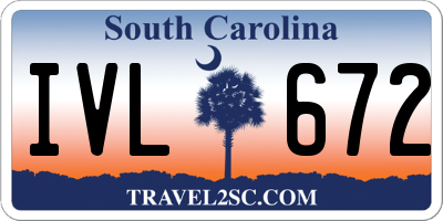 SC license plate IVL672