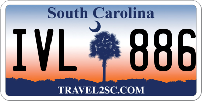 SC license plate IVL886