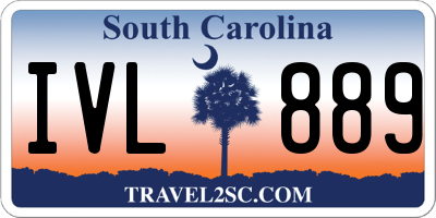 SC license plate IVL889