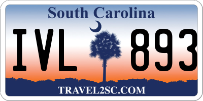 SC license plate IVL893