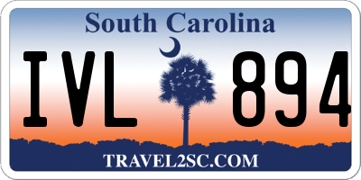 SC license plate IVL894