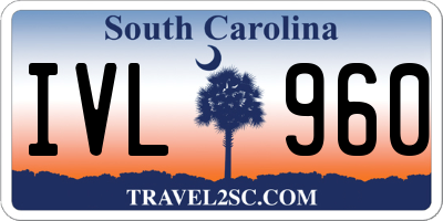 SC license plate IVL960