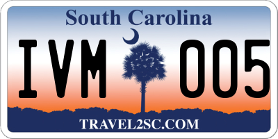 SC license plate IVM005