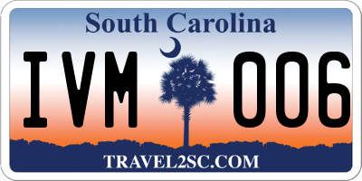 SC license plate IVM006