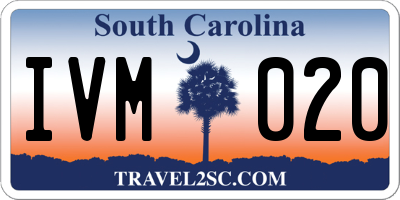 SC license plate IVM020