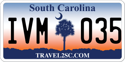 SC license plate IVM035