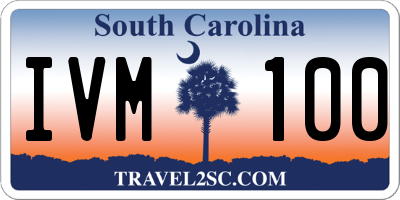 SC license plate IVM100