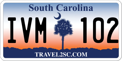 SC license plate IVM102
