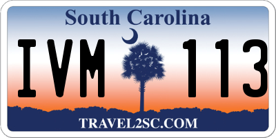 SC license plate IVM113