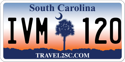 SC license plate IVM120