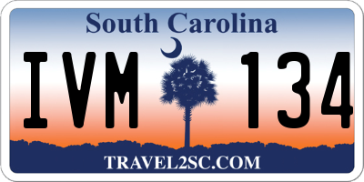 SC license plate IVM134
