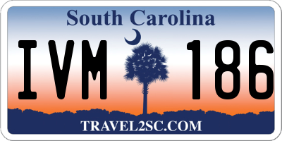 SC license plate IVM186