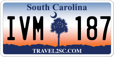 SC license plate IVM187