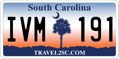 SC license plate IVM191