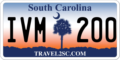 SC license plate IVM200