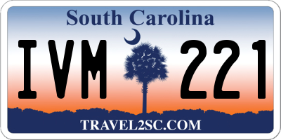 SC license plate IVM221