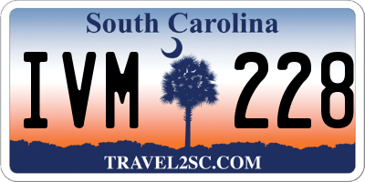 SC license plate IVM228