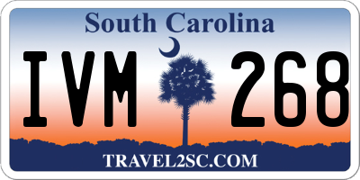 SC license plate IVM268