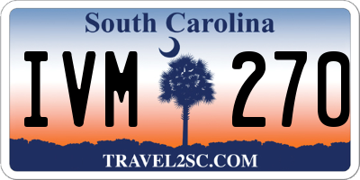 SC license plate IVM270