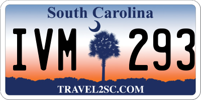 SC license plate IVM293