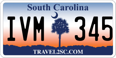 SC license plate IVM345