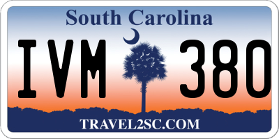SC license plate IVM380