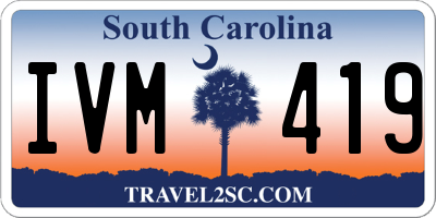 SC license plate IVM419