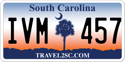 SC license plate IVM457