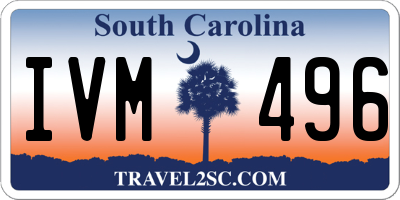 SC license plate IVM496