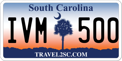 SC license plate IVM500