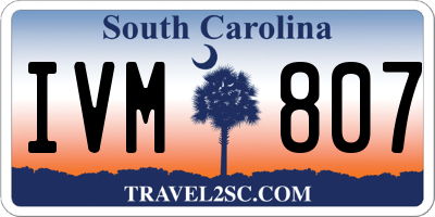 SC license plate IVM807