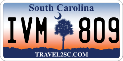 SC license plate IVM809