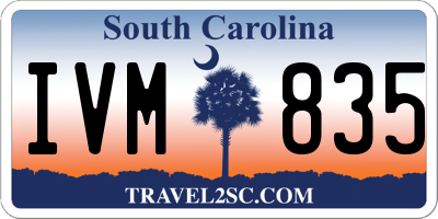 SC license plate IVM835