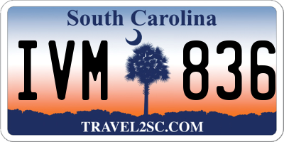 SC license plate IVM836