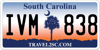 SC license plate IVM838
